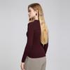 Women's Fashion Collared Long Sleeve Pullover Knit Top