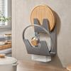 No-drill Wall-Mounted Pot Lid Rack for Kitchen – Storage Shelf for Cutting Boards and Countertop Boards