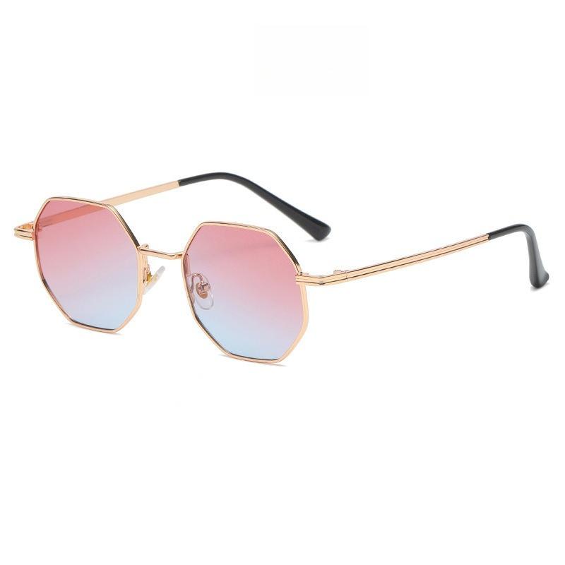 Retro Polygon Sunglasses Women Men Gradient Lenses Designer Fashion Goggle Sun Glasses Female Trends Shades Outside Eyewear