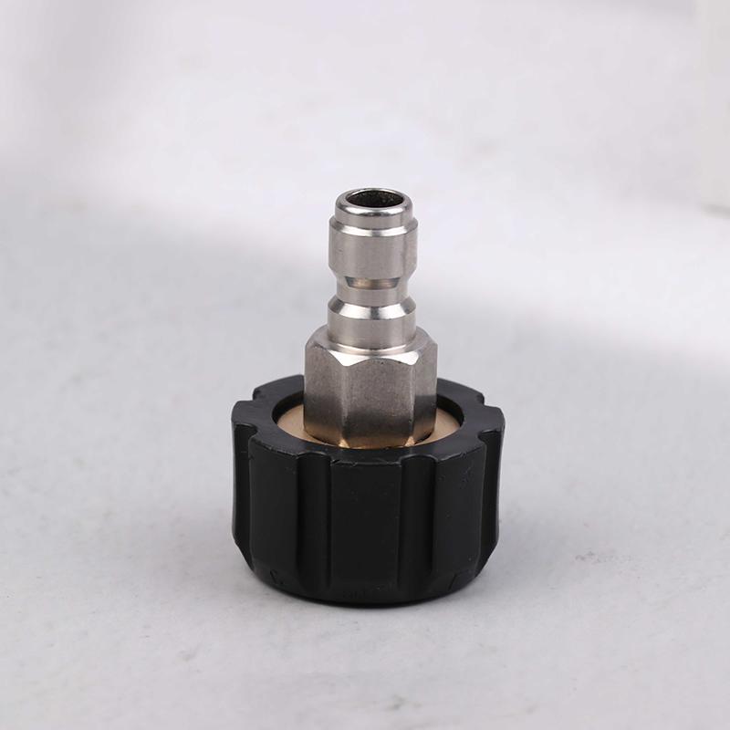 High Pressure Stainless Steel Washer Adapter Set Quick Connect Kit M22 14Mm/15Mm To 3/8 Inch Metric Fittings