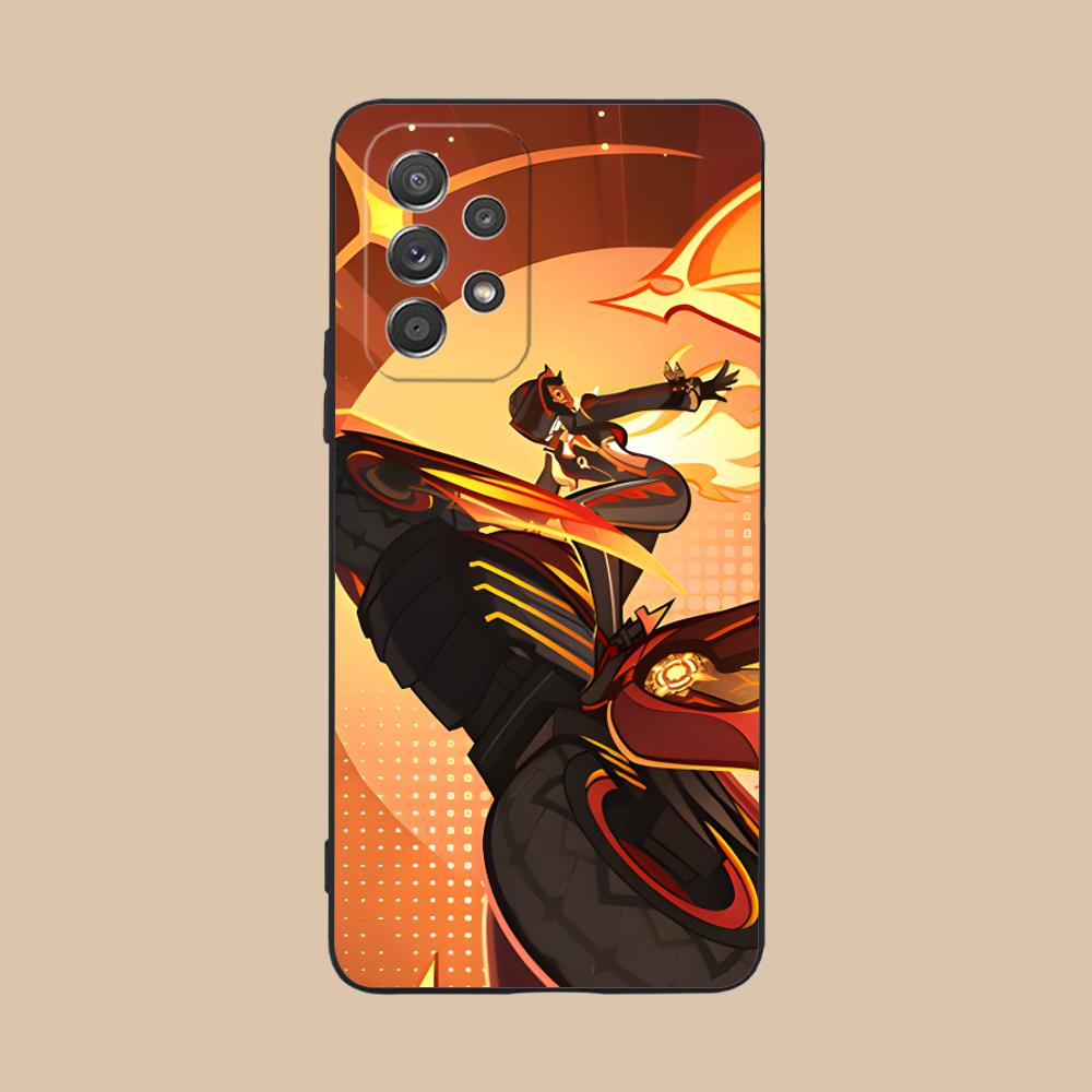 Game GI Mavuika Matte TPU Mobile Phone Case for Samsung Galaxy M55 54 42 35 34 33 32 23 22 15 14 13 12 F55 5G Colorful Cover