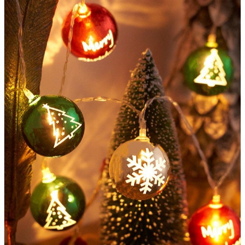 1PC 1.5m 10 lights electroplated star light string Christmas tree pendant ambient light string Interior decoration Christmas
