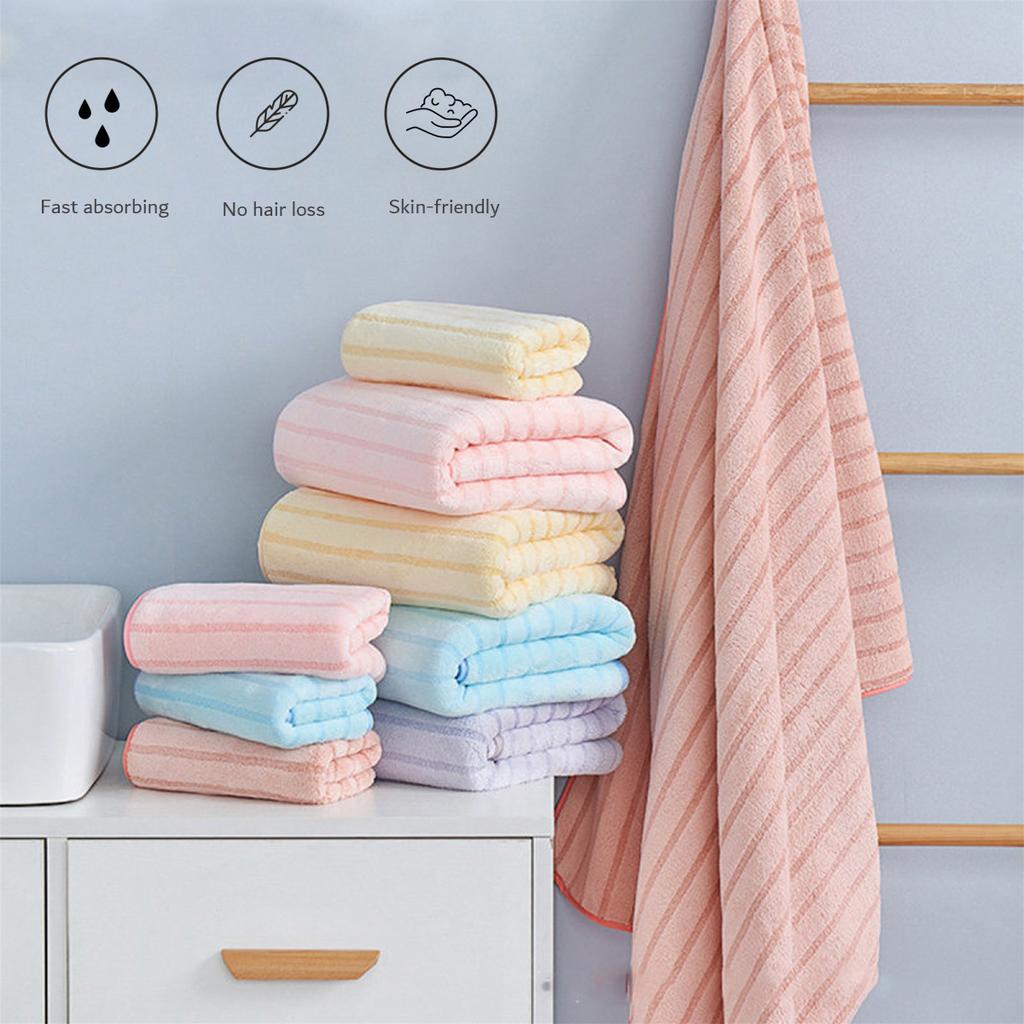 FASHION hibobi Coral Velvet Absorbent for Adults Face Towel Bath Set Soft Comfortable Bathroom,Water-absorbent and Not Easy to Shed