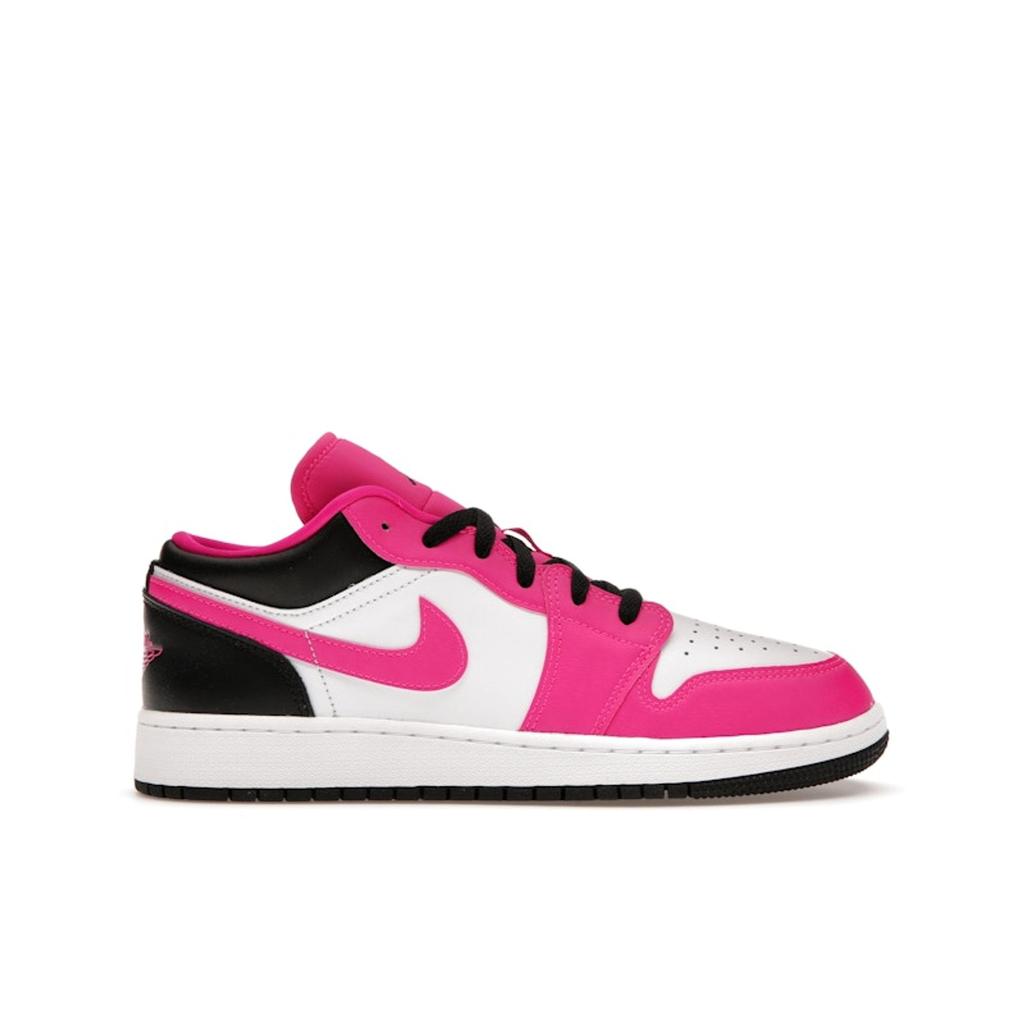 Air Jordan 1 Low GS Fierce Pink Kids Sneakers Black White DZ5365-601