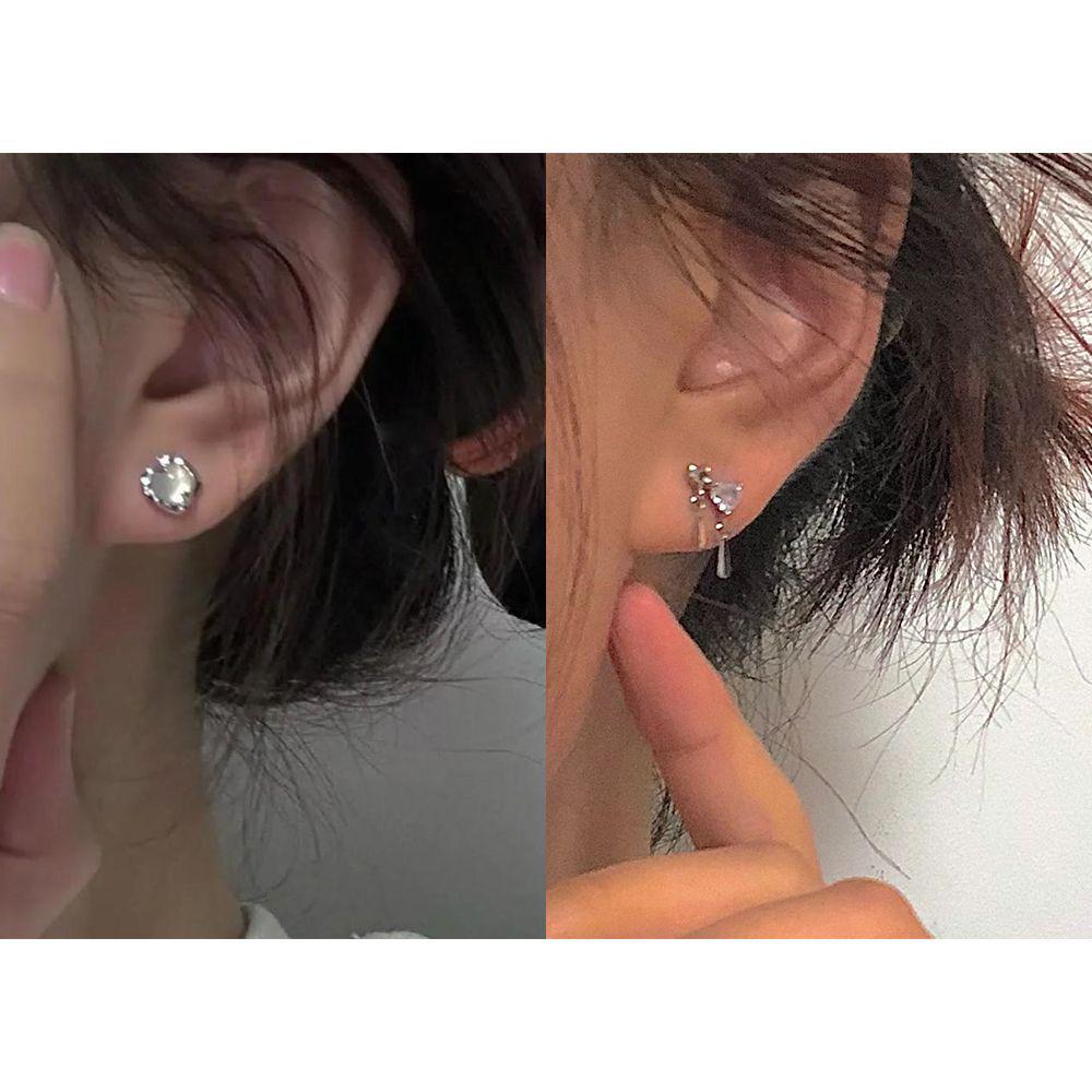 Cercei Nișă Stil Aloof: Argint Sterling 925 cu Eleganță de Basm, Design Minimalist în Stil Național.