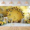 1pc, Honeycomb Sunflower Party Banner Wall Background, Multipurpose Party Banner, One Sunflower Arch and Honey Bee - S