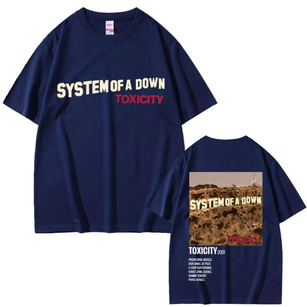 Alternative Metal Rock Band System Of A Down Toxicity Album Graphic Tshirt Unisexs Women Oversized Casual Cotton Vintage Tshirts