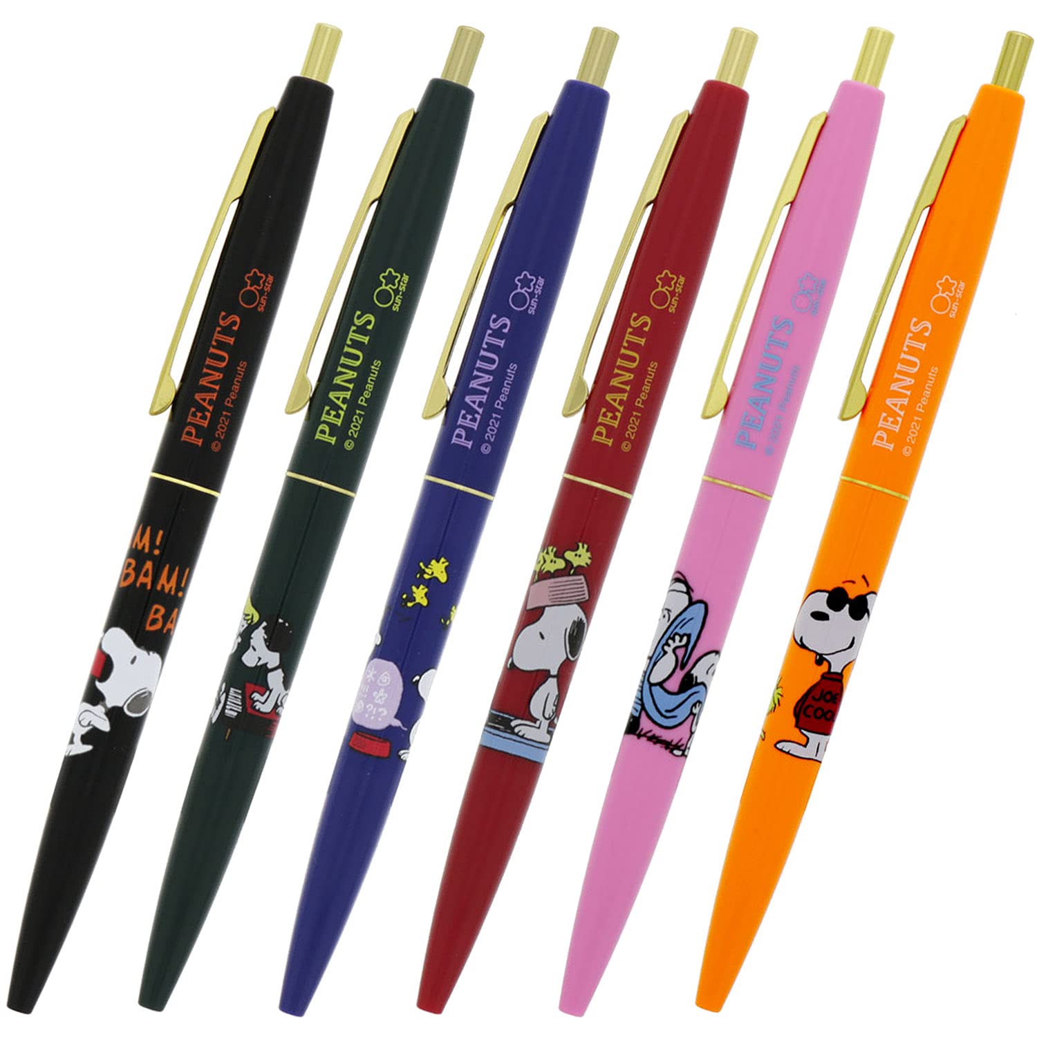 

Sunstar Stationery Шариковая ручка Snoopy Нажимная Золотой Набор N4648S6A Масляная 6 штук