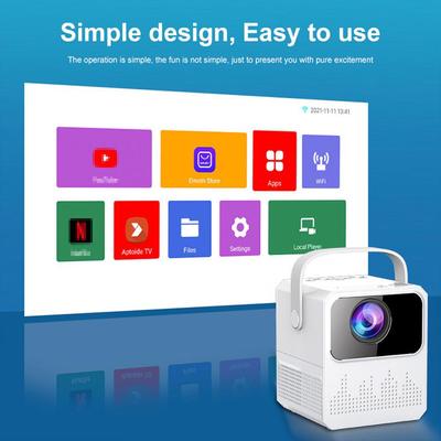 5G Smart Home Portable Projector with Mobile Phone Screen Mirroring Capability