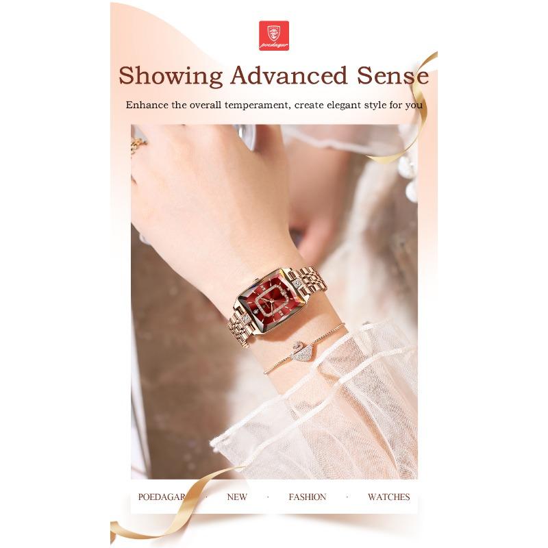POEDAGAR High Quality Women Watch Waterproof Date Fashion Watches Luxury Stainless Steel Quartz Ladies Wristwatch
