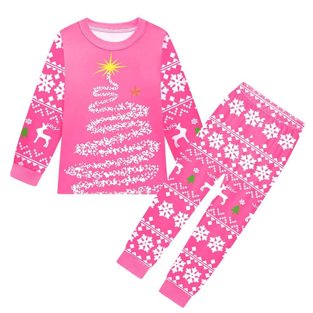 Children's Fashion Suit Skirt Round Neck Long Sleeve Top Pants