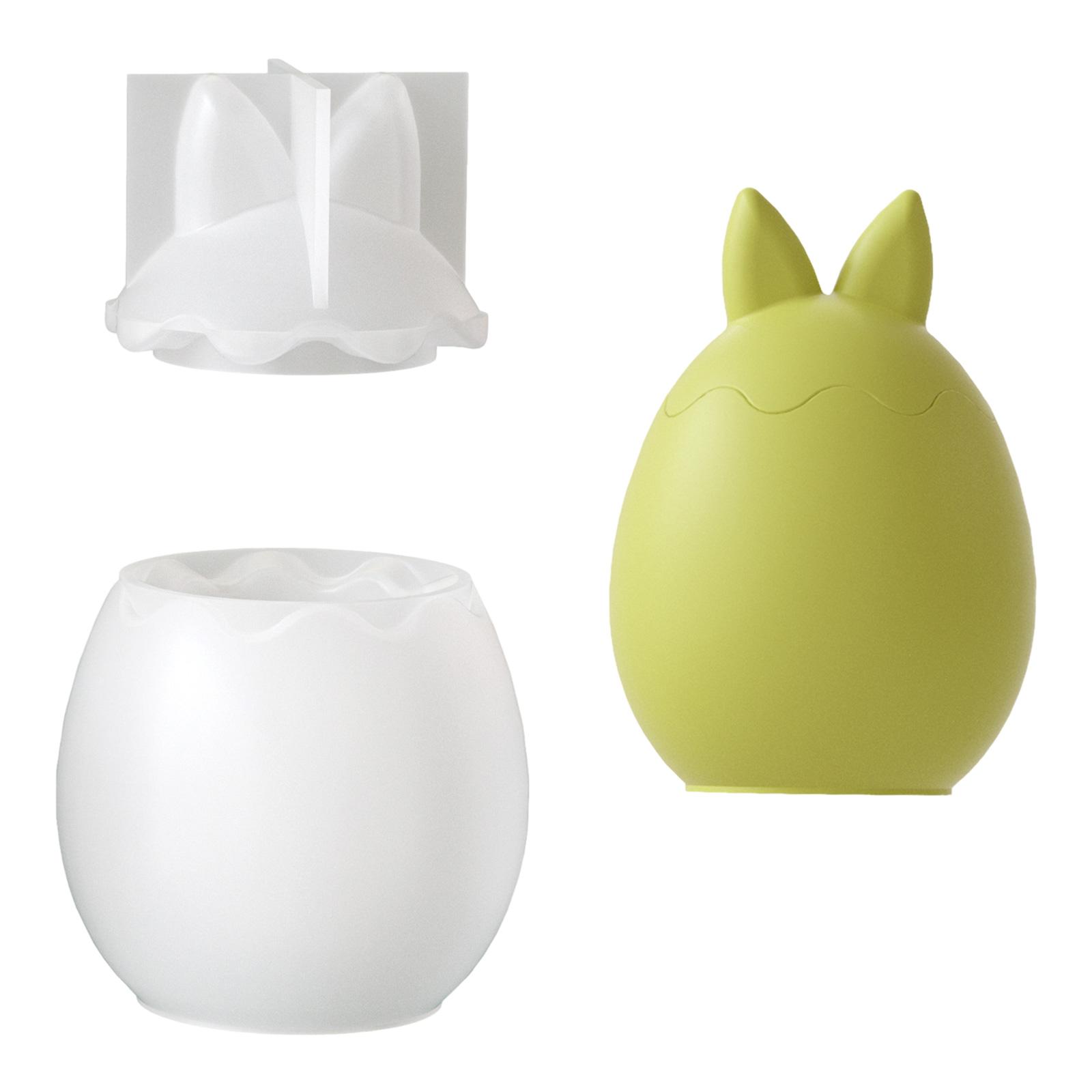 

Creative Silicone Mold Rabbit Eggs Shape Candle Cups Moulds Plant Pots Molds Silicone Texture for Crafting Enthusiasts