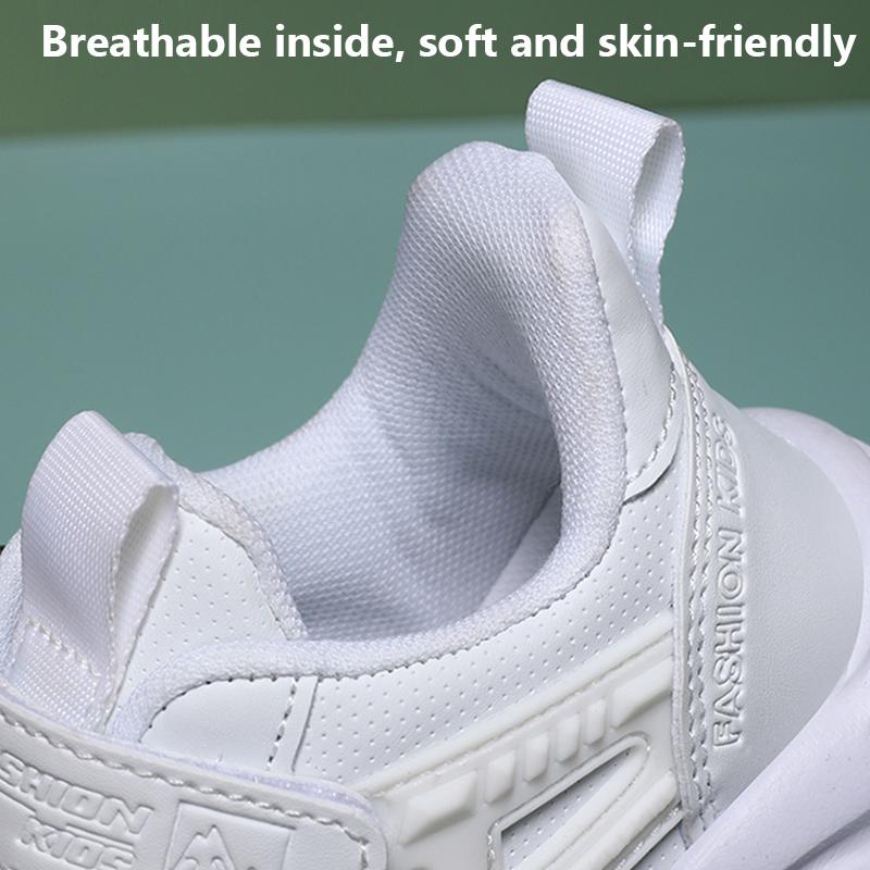 Fashion Children's Leather Sneakers Sport Kids Boys Girls Casual Shoes Breathable Non Slip School Walkiing Footwear