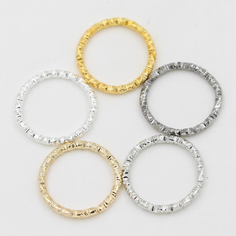 48Pcs/Lot 8-20mm Round Jump Rings Twisted Open Split Rings jump rings Connector For Jewelry Makings Findings Supplies DIY