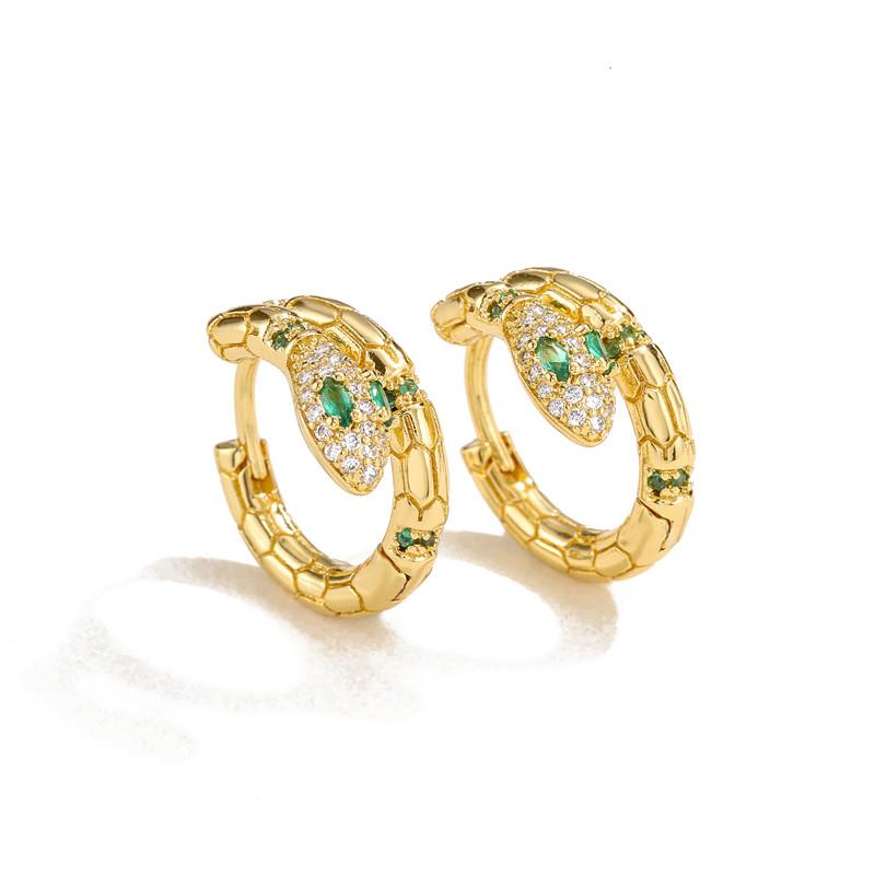 

Rhinestone Snake Earrings Jewelry for Women Girl Hoop Earring Party Jewelry Gift