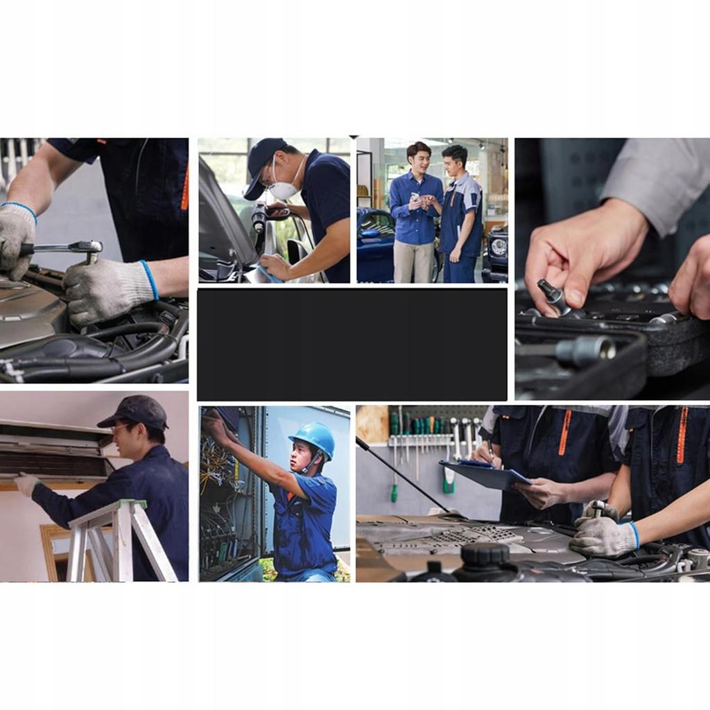 Rosfix Werkzeugtasche Oxford ToolBelt Pro – Wasserabweisend | 56 x 15 cm | 11 Taschen | Verstellbarer Gürtel bis 140 cm