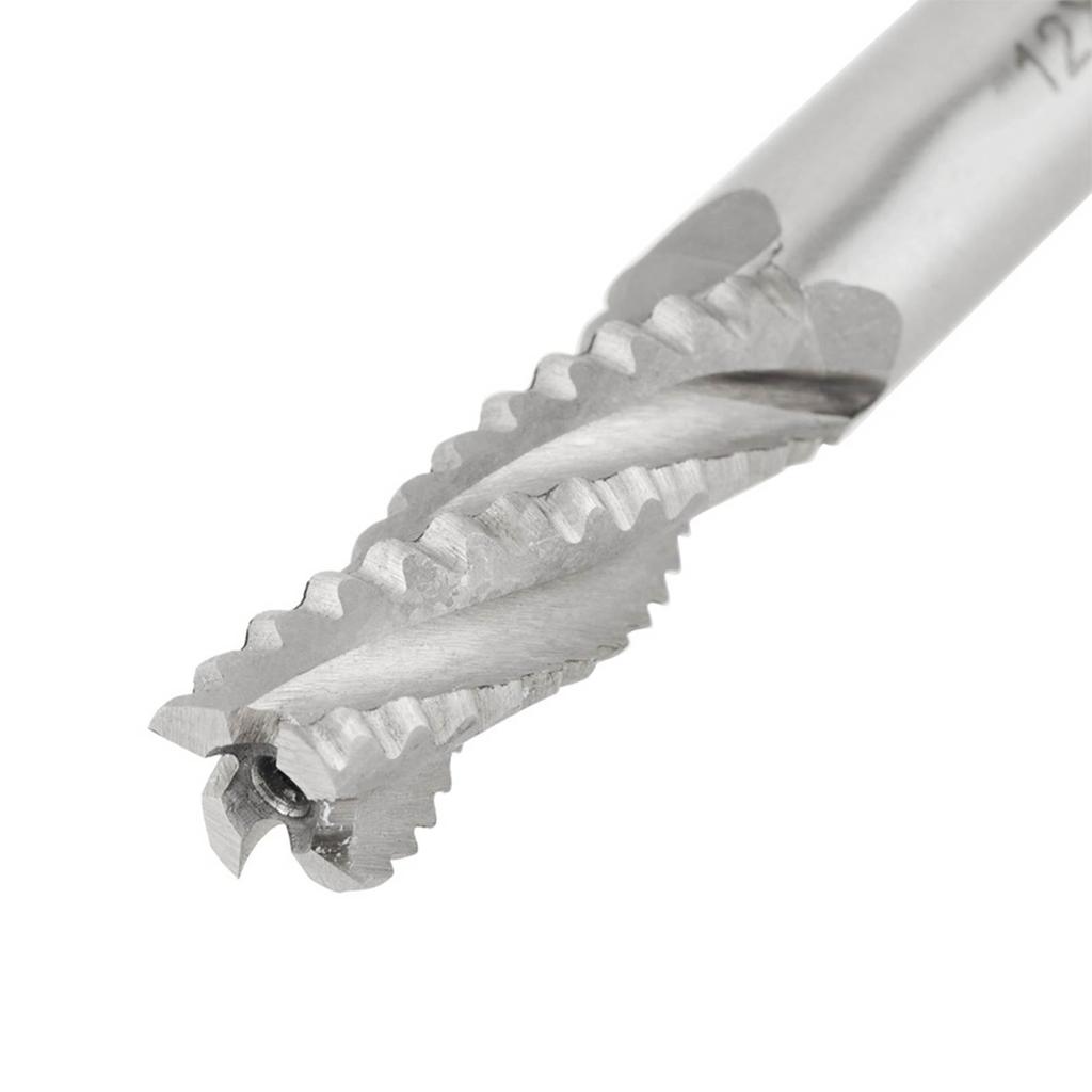 4pcs 4 Flutes HSS Roughing End Mill CNC Router Bit Milling Cutter M6 M8 M10 M12