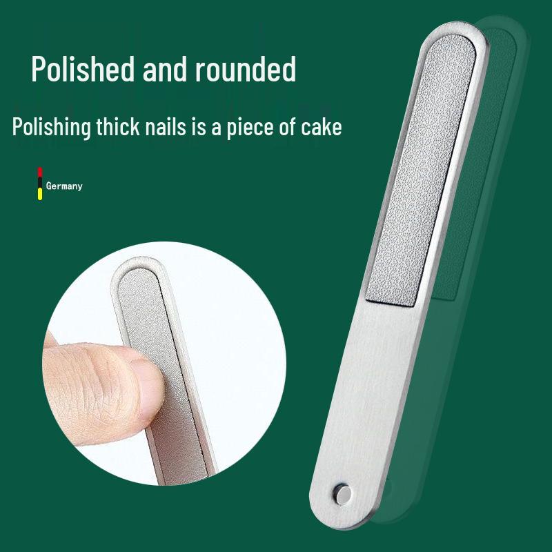 Ultra-Thin Stainless Steel Nail Art File - Straight Strip for Polishing and Shaping