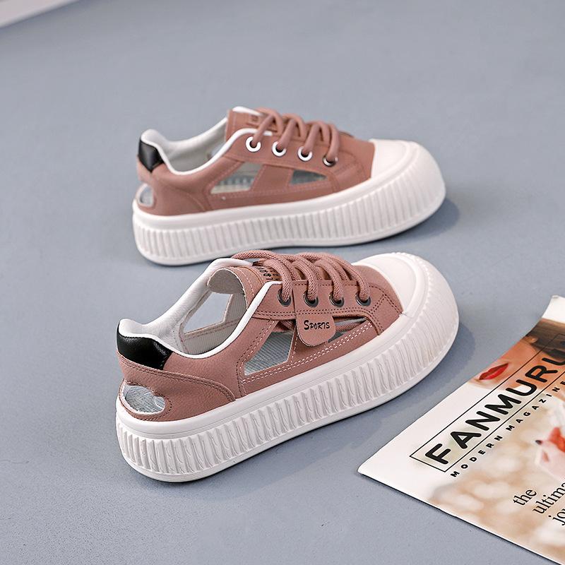 

Маленькие белые туфли женские туфли наступи на дерьмо чувство беременных женщин сумка голова сандалии женские 2024 новая летняя одежда классные тапочки обувь для доски 31 35