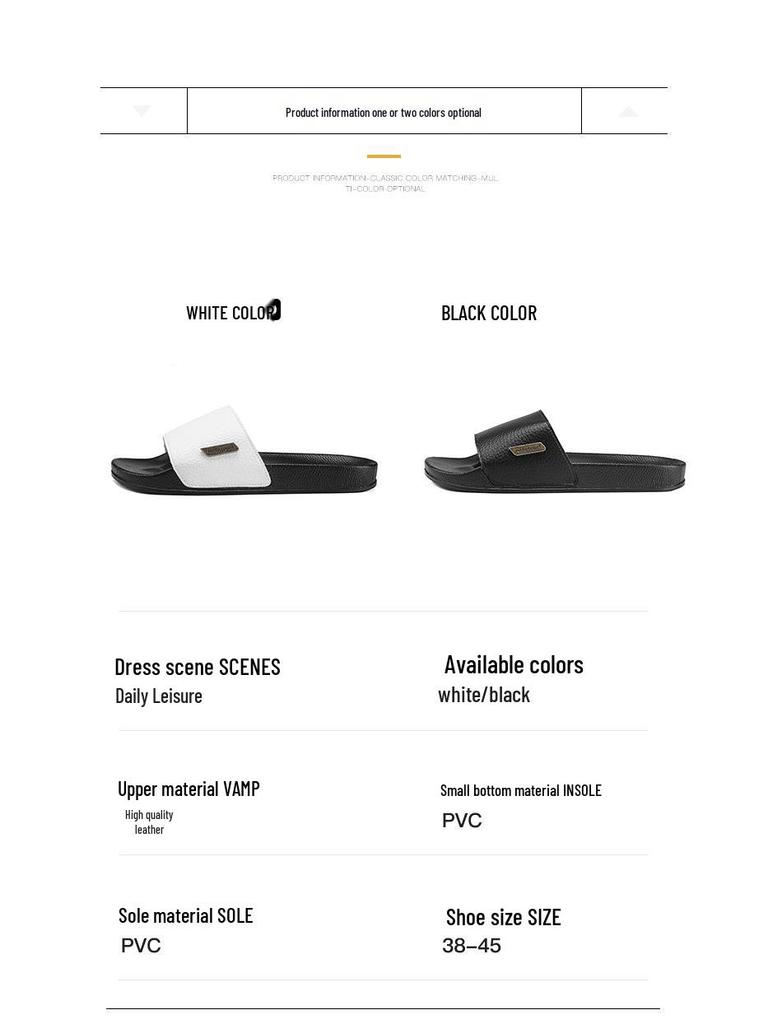 Men's High-End Solid Color Summer Beach Sandals with One Strap (2025)