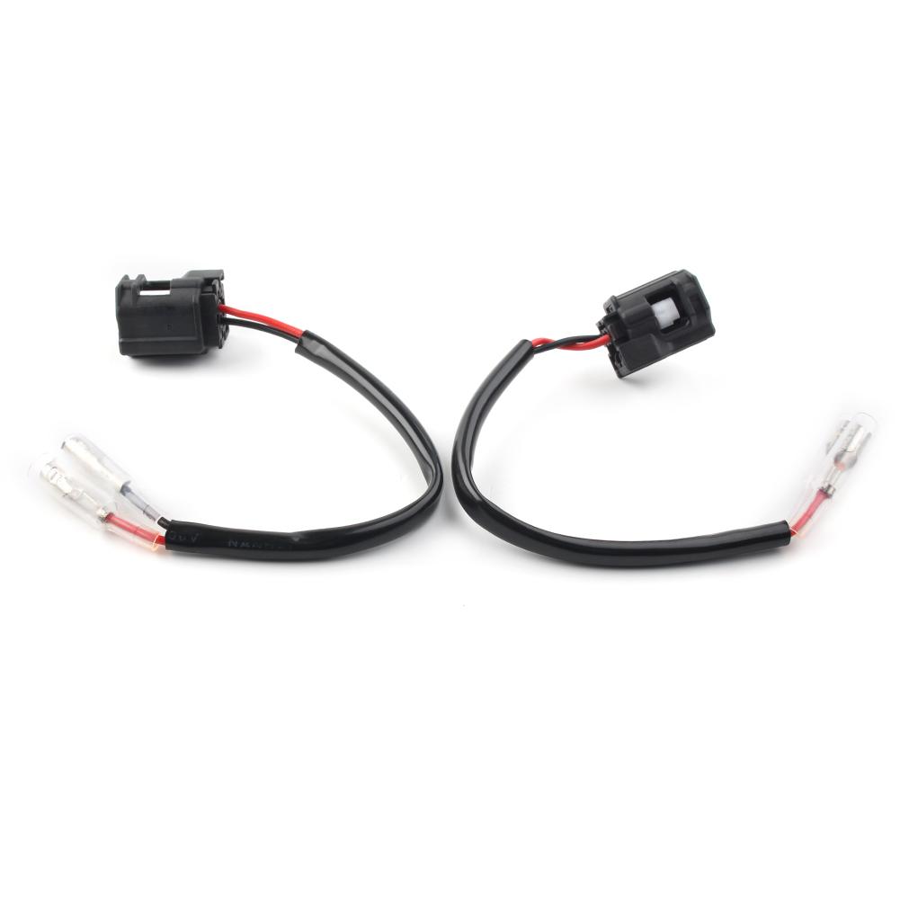 2pcs  Motorcycle  2-Wire Turn Signal Indicator Wiring Connectors Plug Adapters Connector Wire Harness For Yamaha MT10