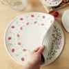 30CM Table Mat Cotton Placemats Anti Slip Dining Table Mats Non-Slip Tableware Bowl Pads Kitchen Drink Cup Coasters