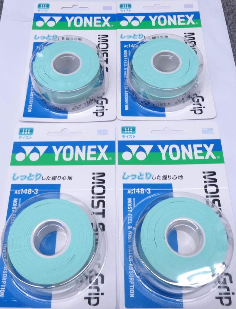 YONEX Moist Super Grip Water Green x Set of 4 AC148-3