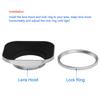 Haoge LH-S46T 46mm Square Metal Screw-in Lens Hood with Shade Design Cap for Canon, Nikon, Sony, Leica, Zeiss, Voigtlander, and Fujifilm