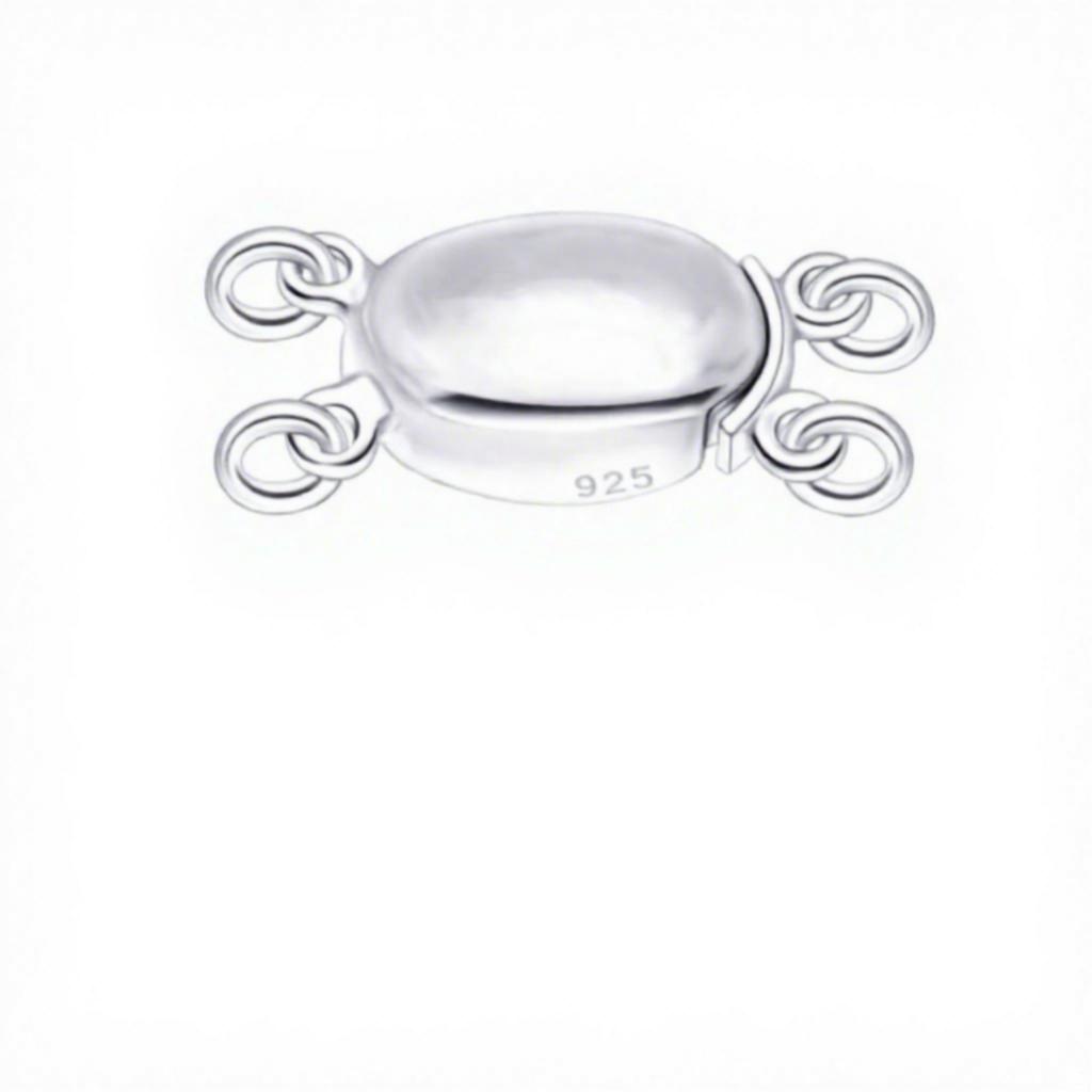 XD P984 Factory  S925 silver pearl bracelet double layer stacked bracelet buckle diy beaded necklace clasp 2-strand