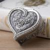 1 Stück Vintage Blume Geschnitzt Herzförmig Zinklegierung Schmuckschatulle Organizer Klassische Verzierungen für Halskette Ring Aufbewahrung