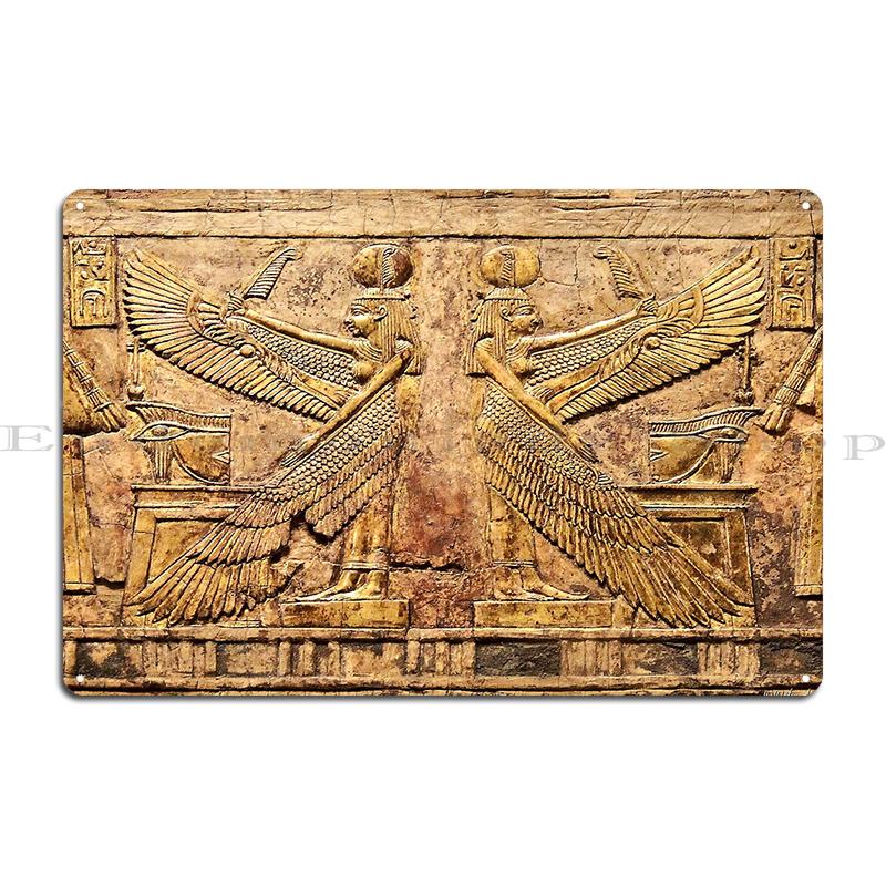 Egyptian Hieroglyphs Ancient Sumeria Metal Signs Pub Club Designing Create Tin Sign Poster