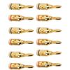 12pcs Gold Plated Speaker Banana Plugs Aluminium Alloy Speaker Connector Open Screw Type Universal for Car