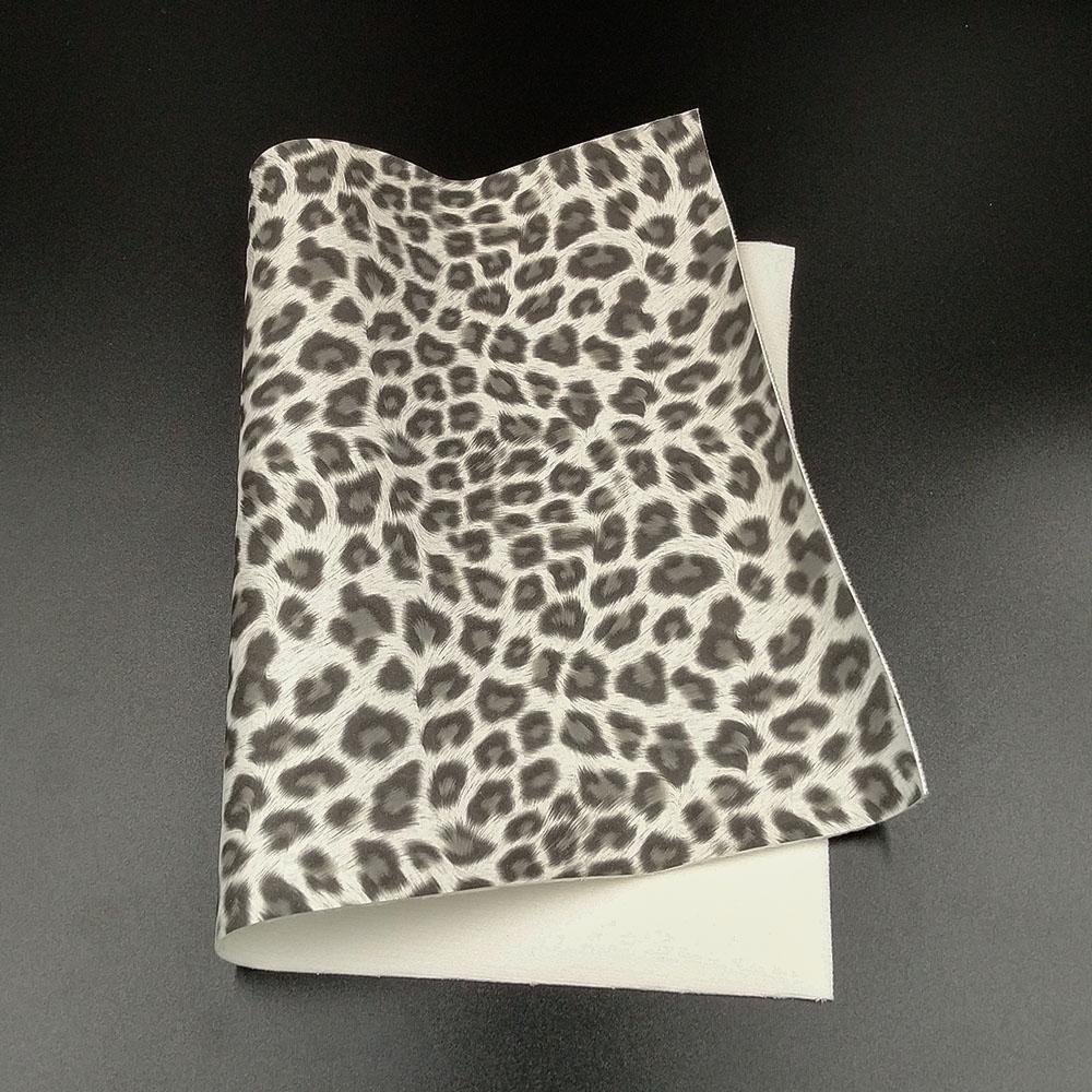 Glitter Shiny Sparkle Leopard Print Fabric PU Leather Waterproof DIY Sewing Bows Craft A4/A5 Sheets