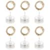 6Pcs Waterproof Submersible String Lights LED Diving Lamp 20 Light 2 Meter Copper Wire Silver Plated for Night Party Wedding