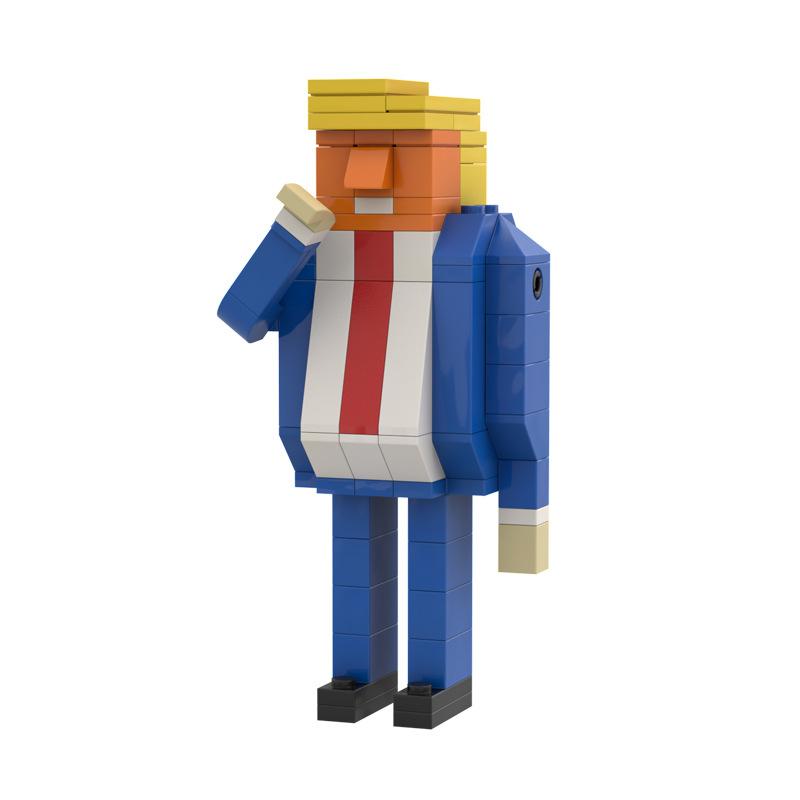 

Trump Donald Building Blocks Action Figure Character Bricks Assemble Gifts Toys