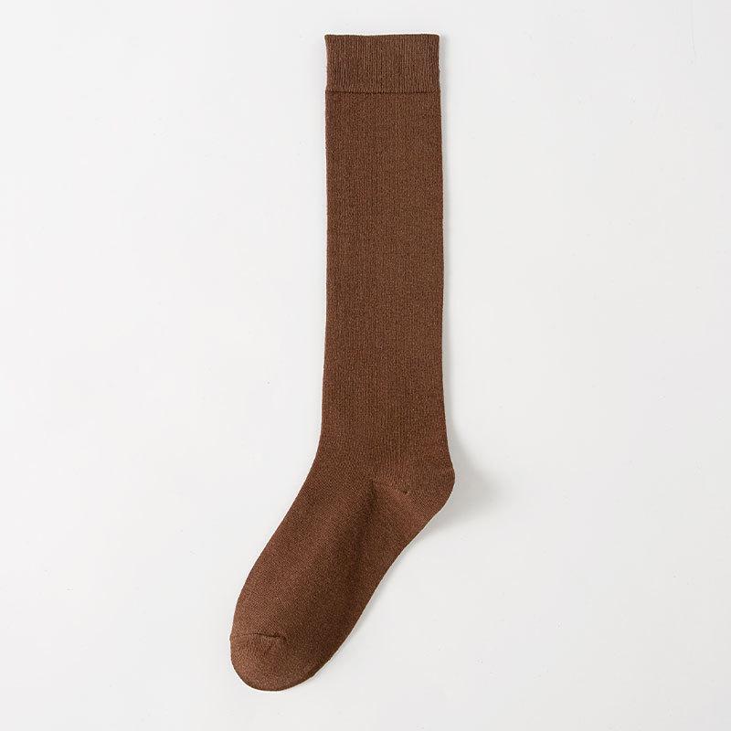 JK Style Over-the-Knee Calf Socks - Women's Autumn Winter Cotton Sweat-Absorbent Slimming Micro-Pressure Long Socks