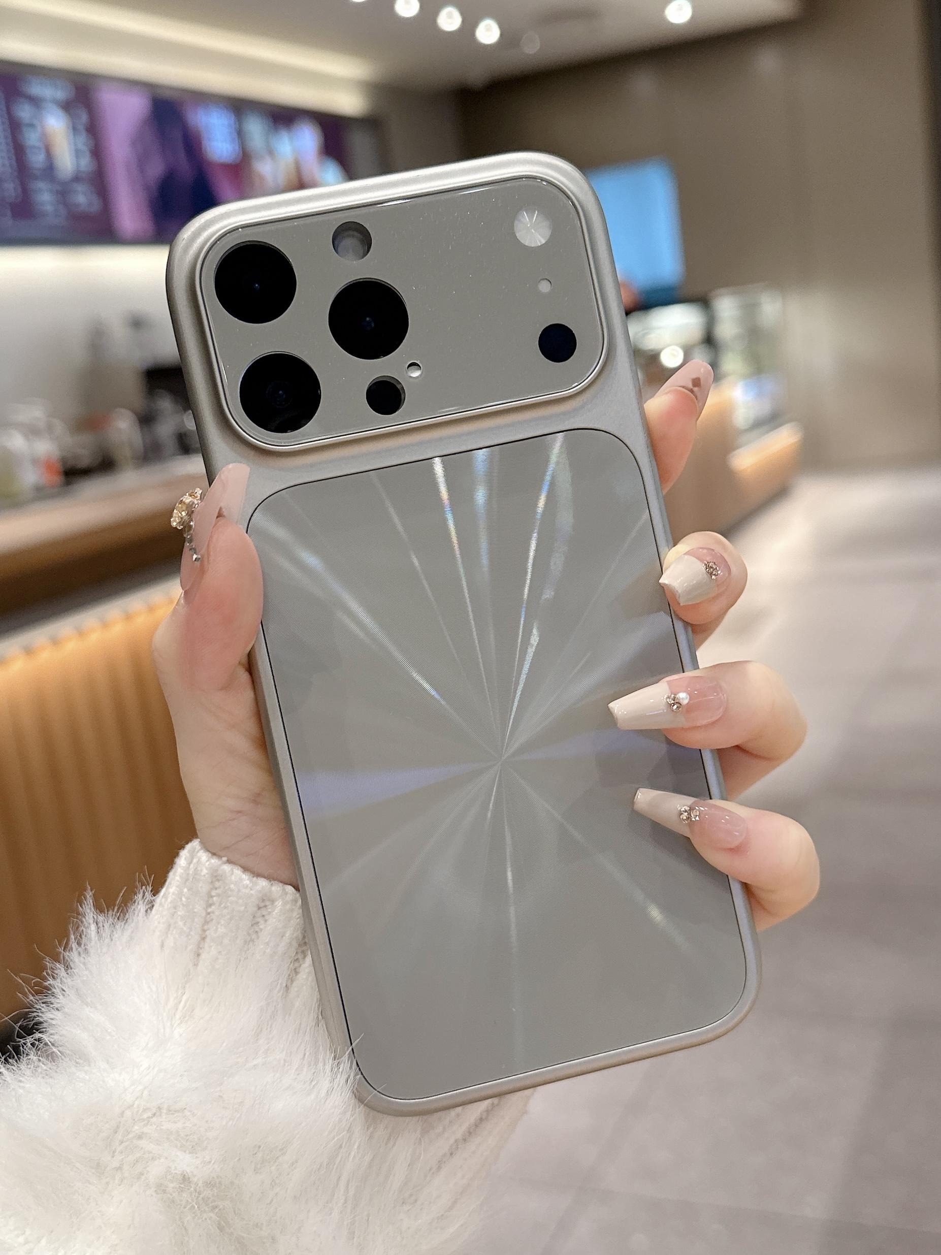 

Laser Aurora CD Pattern Camera Protection Case for iPhone 17 16 15 14 13 Pro Max Shockproof Bumper Hard Glitter Cover For iPhone 17