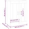 Wall Cabinet Grey Sonoma 69.5 X 34 X 90 Cm