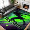 Crystal Velvet Rug Custom Name Text, Soft Non Slip Floor Mat Home DecorAlien Xenomorph