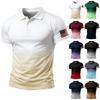Herren Sommer Print Kurzarm Revers Hemd Herren Casual Fashion Hemd