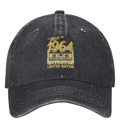 Edición Limitada Nacido en 1964 Regalo de Cumpleaños Gorra de Béisbol Lavada Clásica Trucker Gorra de Papá Primavera Hombres Adulto Deporte Sol Gorras de Béisbol