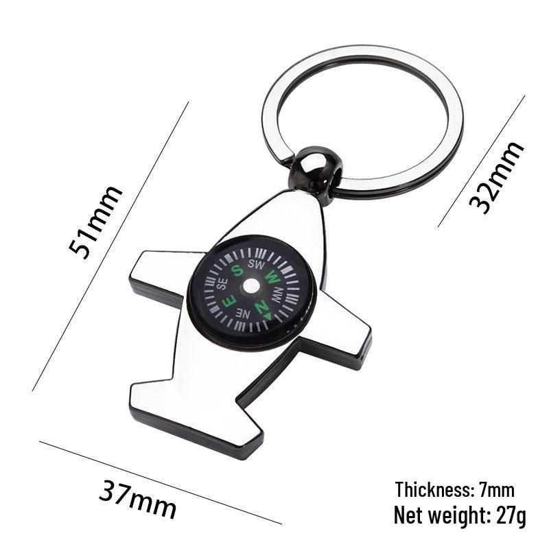 Creative Metal Airplane Keychain - Miniature Engine Pendant & Aviation Gift