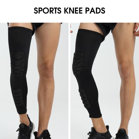 1Pc Knee Sleeve High Elasticity Comfortable Fit Compression Soft Padding Cushion Anti-collision Breathable Shock Absorption Leg Brace Support