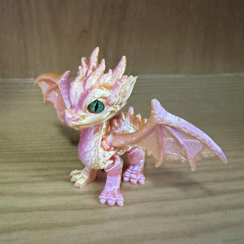3d Printed Dragon,Fidget Dragons Toy Figurines, Animal Joint Activity Models Desktop Ornaments Simulation Model Figurines Gifts