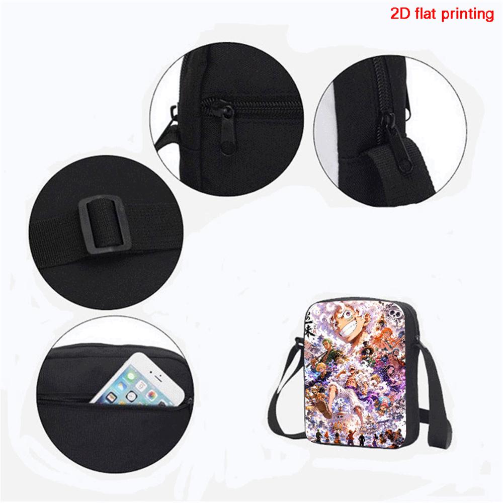 One Piece 15-Inch Mochila 3 PCS Lightweight Durable School Backpack With Crossbody Bag And Pencil Case For Boys Girls Ages 6-10