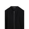 Customellow Black Zip Up Cardigan Round Neck Cwwas25111bkx