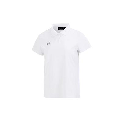 Logo Print Sports Casual Short Sleeve Polo Shirt Women Tops White 23500510-100