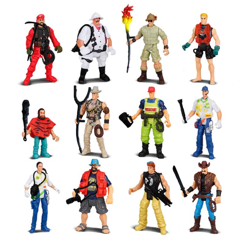 Figure d'Azione di Persone in Scala 1/18 Esploratore Cacciatore Soldato Modello Playset Giocattolo Personaggio Figure Flessibili Articolate Progettato Per Bambini Ragazzi Regalo