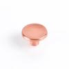 Rei-Knob Rei 774 Round Matte Metal Rose Gold 2 Units (Ø 35 X 23 Mm)