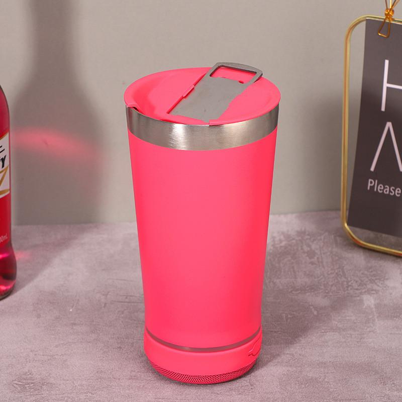 16oz Bluetooth Waterproof Speaker Mug With Vacuum Insulation For Home Office And Parties